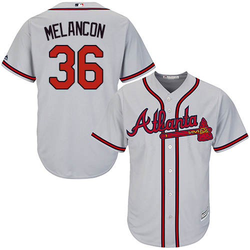 Atlanta Braves #36 Mark Melancon Grey New Cool Base Stitched Jersey Men's