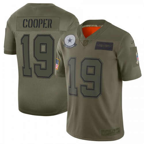 Dallas Cowboys #19 Amari Cooper Camo Men's Stitched Limited 2019 Salute To Service Jersey Men's