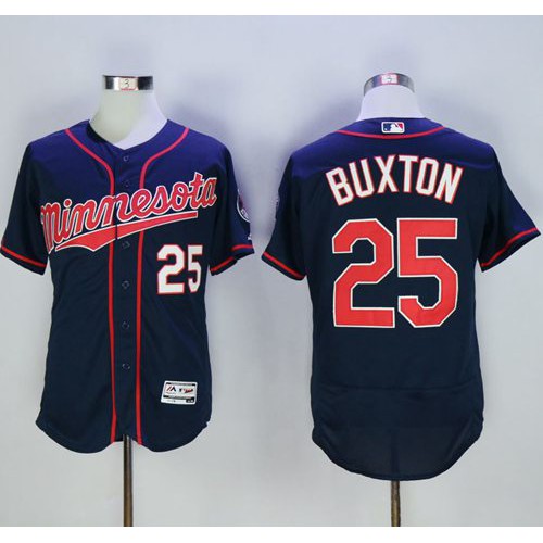 Minnesota Twins #25 Byron Buxton Navy Blue Flexbase Authentic Collection Stitched Jersey Men's