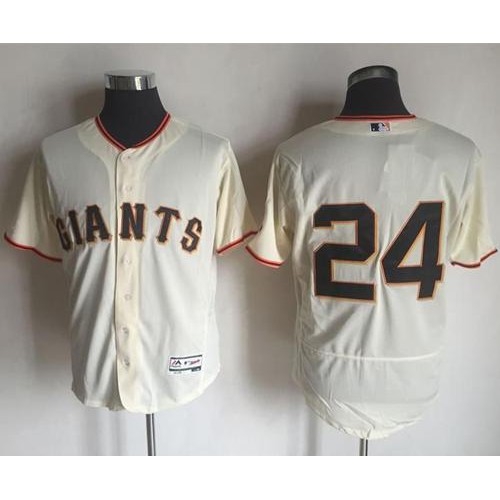 San Francisco Giants #24 Willie Mays Cream Flexbase Authentic Collection Stitched Jersey Men's
