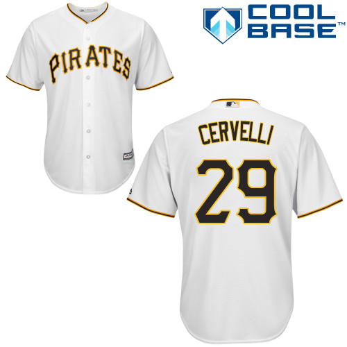 Pittsburgh Pirates #29 Francisco Cervelli White Cool Base Stitched Youth Jersey Youth