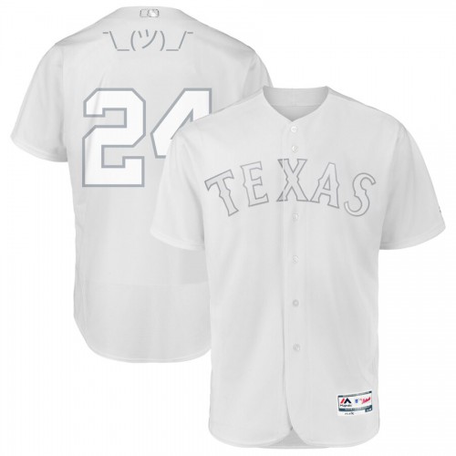 Texas Texas Rangers #24 Hunter Pence Majestic 2019 Players' Weekend Flex Base Authentic Player Jersey White Men's