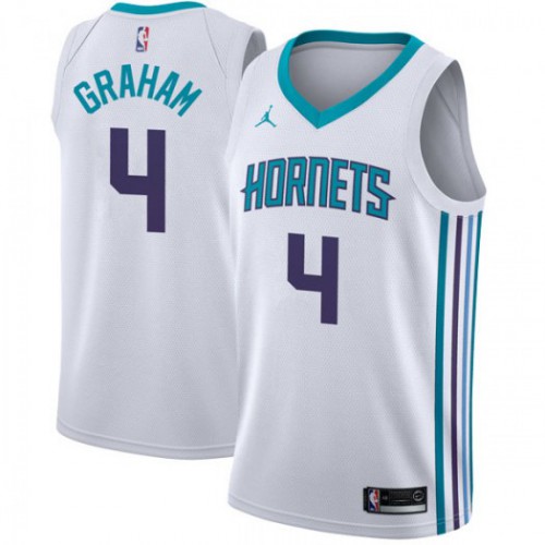 Charlotte Hornets #4 Devonte Graham White Womens Jordan Swingman Association Edition Jersey Womens