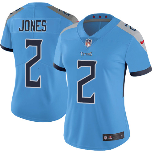 Tennessee Titans #2 Julio Jones Light Blue Alternate Women's Stitched Vapor Untouchable Limited Jersey Womens