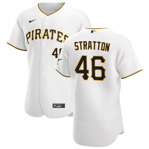 Pittsburgh Pittsburgh Pirates #46 Chris Stratton Men's White Home 2020 Authentic Player Jersey Men's