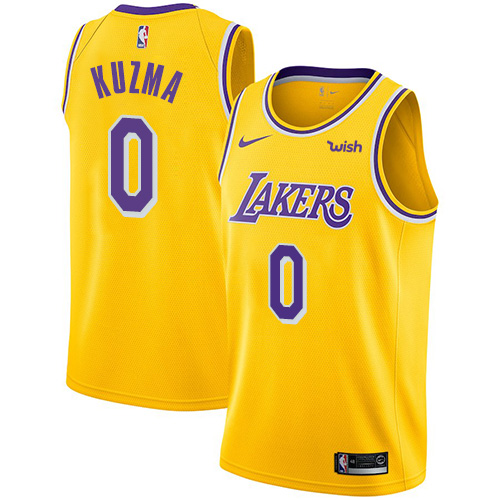 Los Angeles Lakers #0 Kyle Kuzma Gold Youth Swingman Icon Edition Jersey Youth