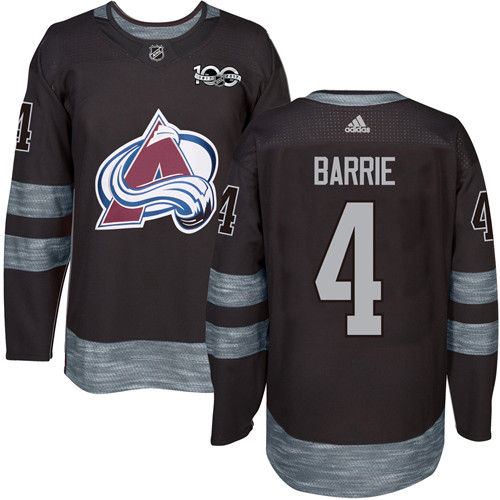 Adidas Colorado Avalanche #4 Tyson Barrie Black 1917-2017 100th Anniversary Stitched Jersey Men's