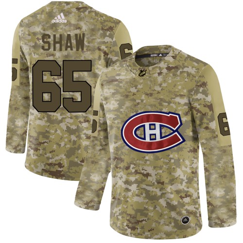 Adidas Montreal Canadiens #65 Andrew Shaw Camo Authentic Stitched Jersey Men's