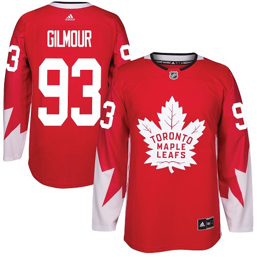 Adidas Maple Toronto Maple Leafs #93 Doug Gilmour Red Team Canada Authentic Stitched Youth Jersey Youth