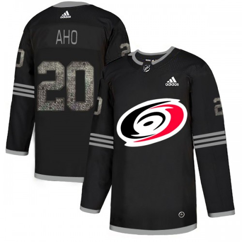 Adidas Carolina Hurricanes #20 Sebastian Aho Black Authentic Classic Stitched Jersey Men's