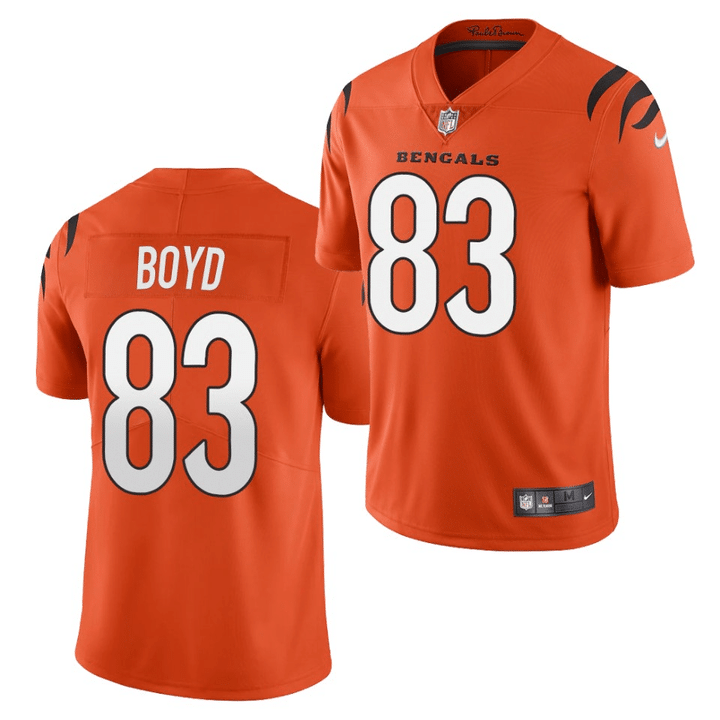 Bengals #83 Tyler Boyd Orange Men's Alternate Vapor Limited Jersey