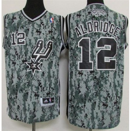 San Antonio Spurs #12 LaMarcus Aldridge Camo Stitched Jersey Mens