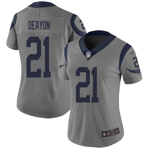 Los Angeles Rams #21 Donte Deayon Gray Women's Stitched Limited Inverted Legend Jersey Womens