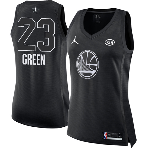 Golden State Warriors #23 Draymond Green Black Womens Jordan Swingman 2018 All-Star Game Jersey Womens