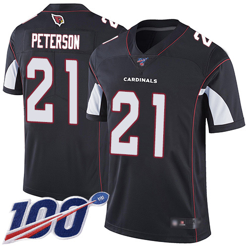 Cardinals #21 Patrick Peterson Black Alternate Men's Stitched 100th Season Vapor Limited Jersey