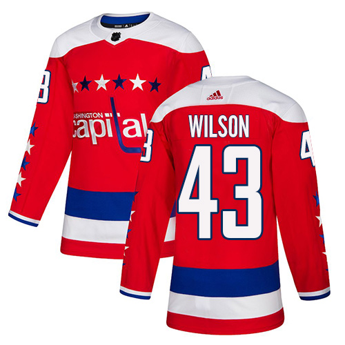 Adidas Washington Capitals #43 Tom Wilson Red Alternate Authentic Stitched Jersey Men's