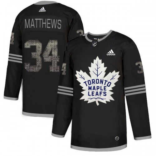 Adidas Maple Toronto Maple Leafs #34 Auston Matthews Black Authentic Classic Stitched Jersey Men's