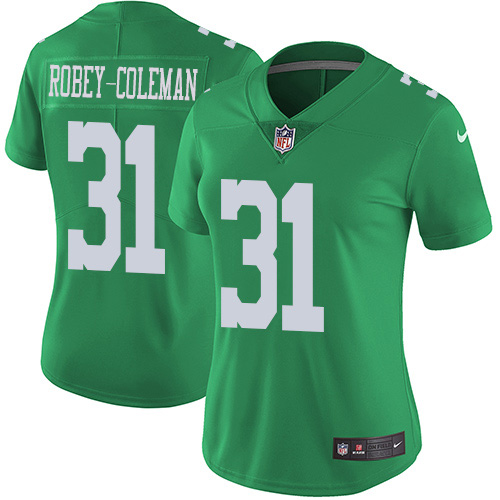 Philadelphia Eagles #31 Nickell Robey-Coleman Green Women's Stitched Limited Rush Jersey Womens