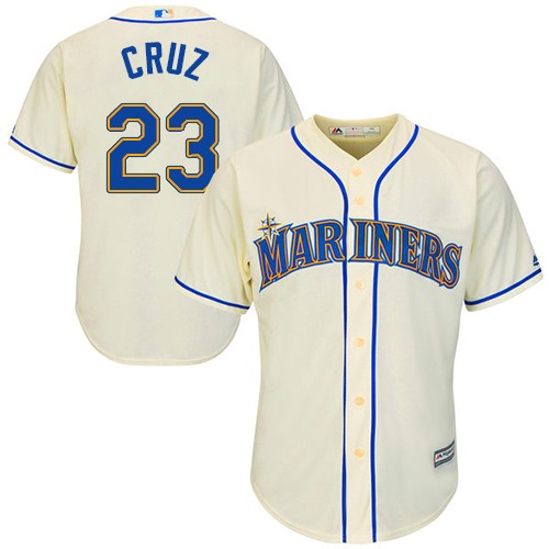 Seattle Mariners #23 Nelson Cruz Cream Cool Base Stitched Youth Jersey Youth