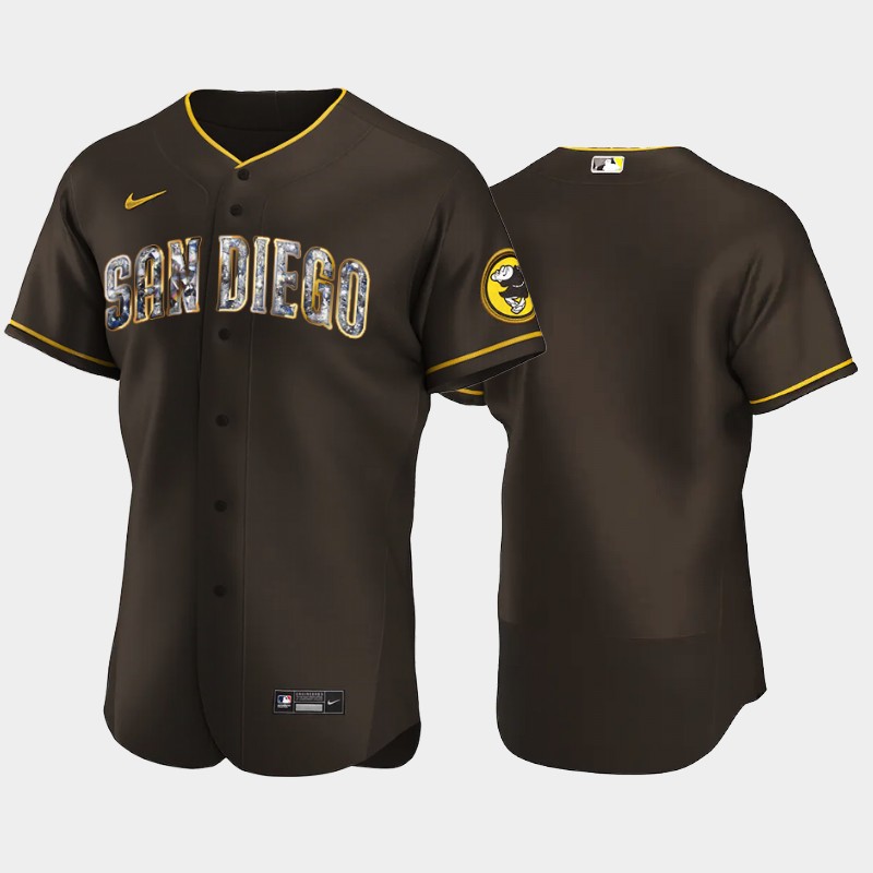 San Diego Padres Blank Men's Diamond Edition Jersey - Brown