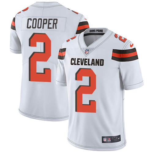 Browns #2 Amari Cooper White Youth Stitched Vapor Untouchable Limited Jersey