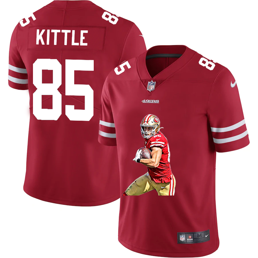 San Francisco 49ers #85 George Kittle Men's Player Signature Moves Vapor Limited Jersey Red