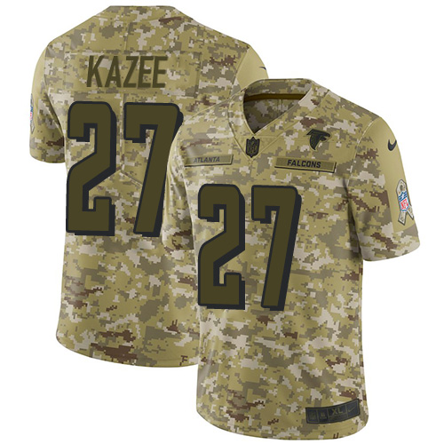 Atlanta Falcons #27 Damontae Kazee Camo Men's Stitched Limited 2018 Salute To Service Jersey Men's