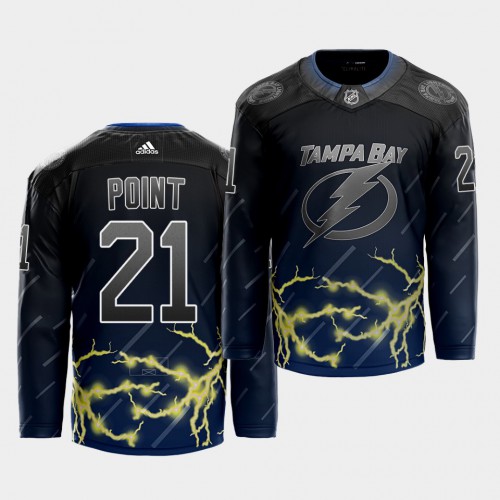 Adidas Tampa Bay Lightning #21 Brayden Point 2021 City Concept Stitched Jersey - Black Men's