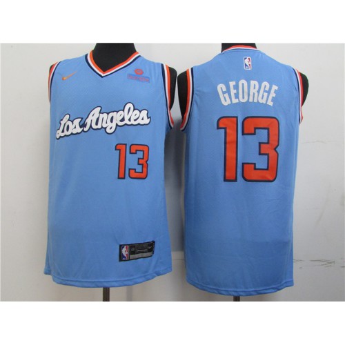 Los Angeles Clippers #13 Paul George Light Blue 2020 Latin Nights Swingman Jersey Mens