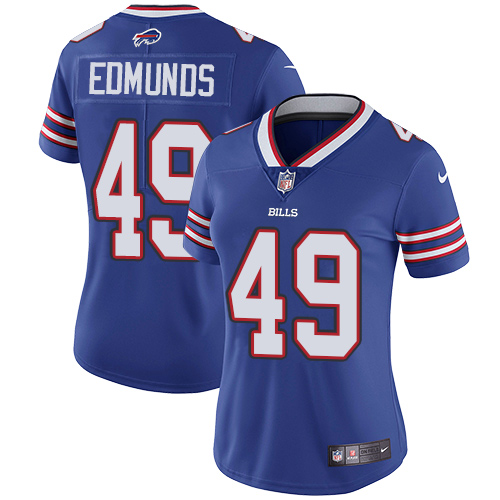 Bills #49 Tremaine Edmunds Royal Blue Team Color Women's Stitched Vapor Untouchable Limited Jersey