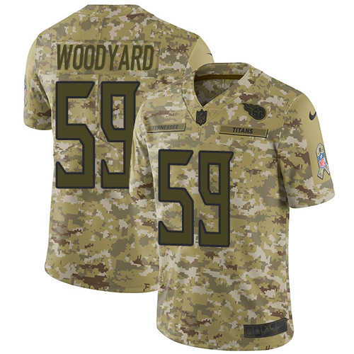 Tennessee Titans #59 Wesley Woodyard Camo Men's Stitched Limited 2018 Salute To Service Jersey Men's