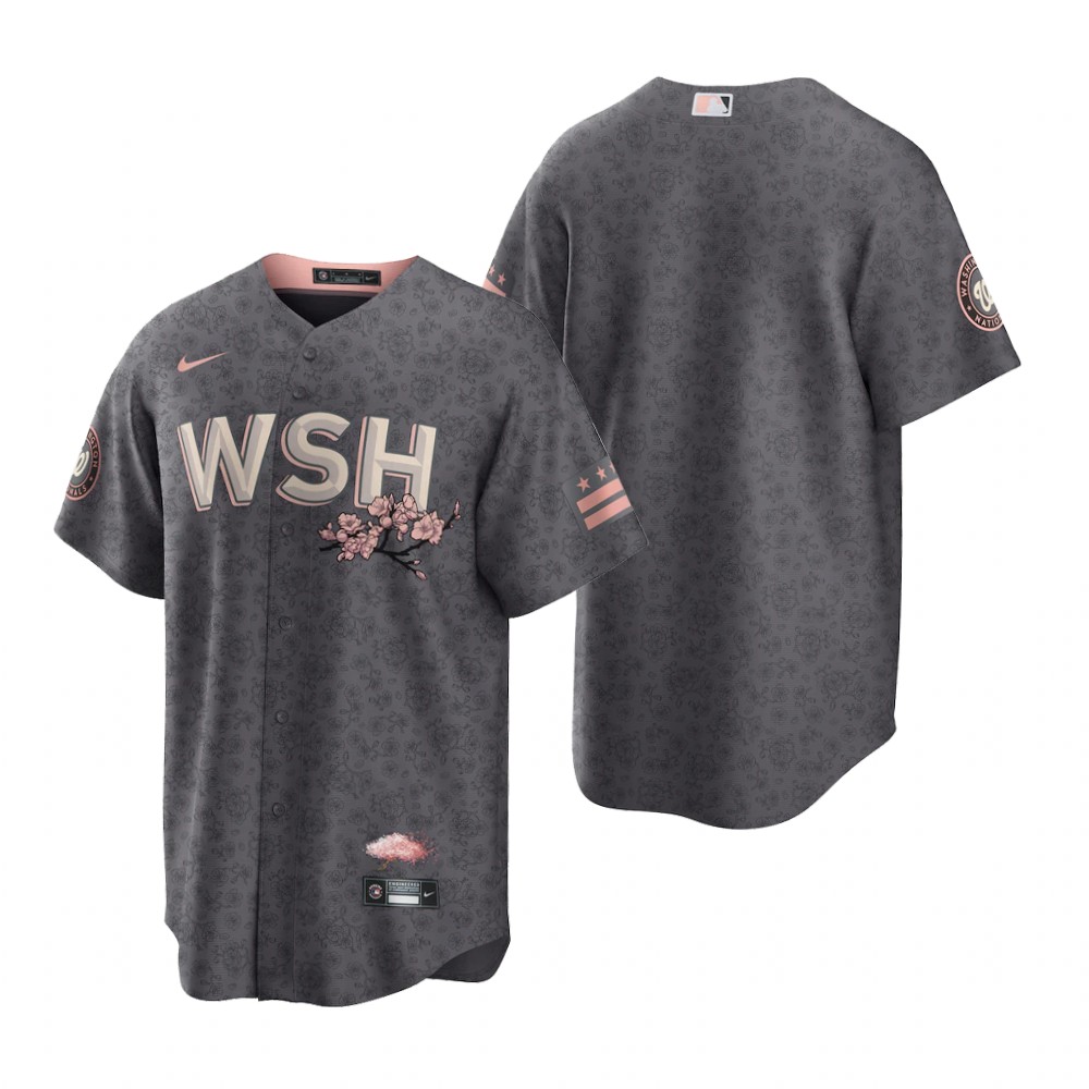 Washington Nationals Blank Men's Gray Game 2022 City Connect Replica Jersey