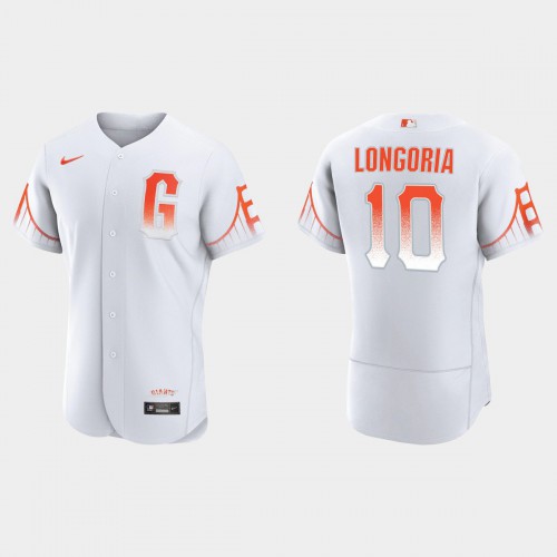 San Francisco San Francisco Giants #10 Evan Longoria Men's 2021 City Connect Authentic White Jersey Men's