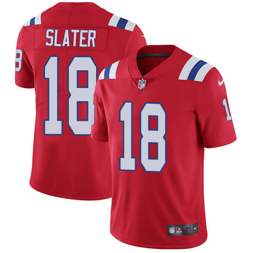 Patriots #18 Matt Slater Red Alternate Youth Stitched Vapor Untouchable Limited Jersey