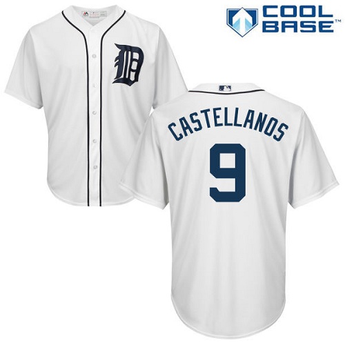 Detroit Tigers #9 Nick Castellanos White Cool Base Stitched Youth Jersey Youth