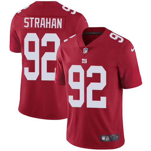 Giants #92 Michael Strahan Red Alternate Youth Stitched Vapor Untouchable Limited Jersey