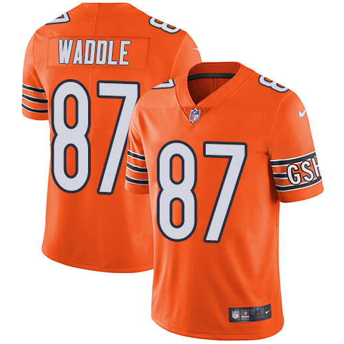 Chicago Bears #87 Tom Waddle Orange Men's Stitched Limited Rush Jersey Men's