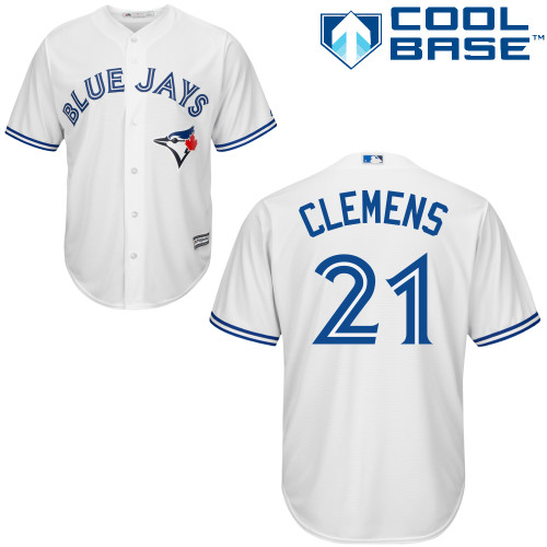 Toronto Blue Jays #21 Roger Clemens White Cool Base Stitched Youth Jersey Youth