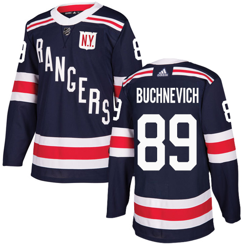 Adidas New York Rangers #89 Pavel Buchnevich Navy Blue Authentic 2018 Winter Classic Stitched Jersey Men's
