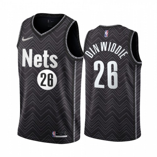 Brooklyn Brooklyn Nets #26 Spencer Dinwiddie Black Womens Swingman 2020-21 Earned Edition Jersey Womens