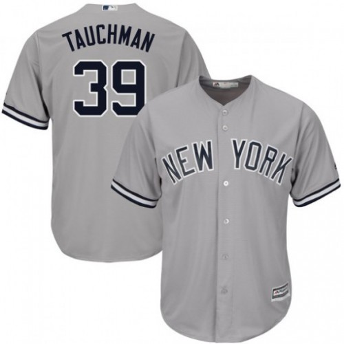New York Yankees #39 Mike Tauchman Grey New Cool Base Stitched Jersey Men's
