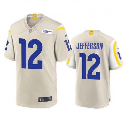 Los Angeles Los Angeles Rams #12 Van Jefferson Men's Game Jersey - Bone Men's