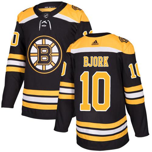 Adidas Boston Bruins #10 Anders Bjork Black Home Authentic Youth Stitched Jersey Youth