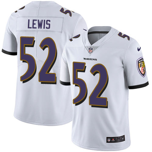 Ravens #52 Ray Lewis White Youth Stitched Vapor Untouchable Limited Jersey