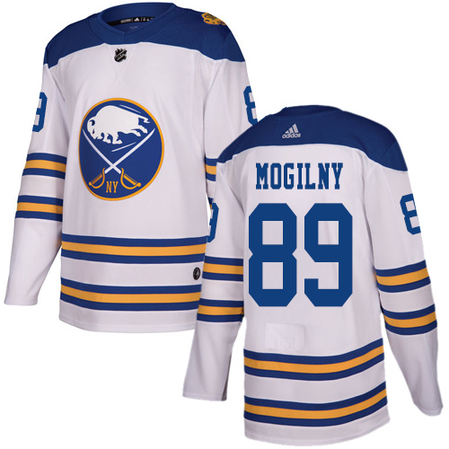 Adidas Buffalo Sabres #89 Alexander Mogilny White Authentic 2018 Winter Classic Stitched Jersey Men's