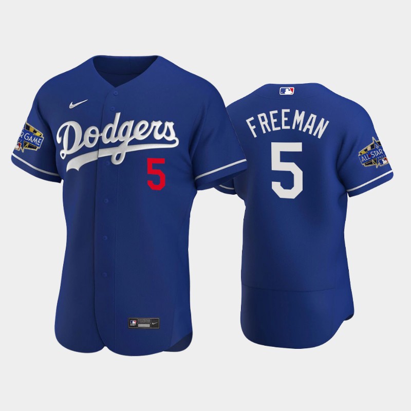 Los Angeles Dodgers #5 Freddie Freeman Men's Authentic Royal Alternate 2022 All-Star Game Jersey