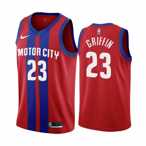 Detroit Pistons #23 Blake Griffin Mens Unveil 2019-20 City Edition Swingman Jersey Red Mens