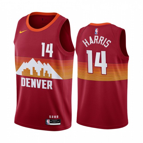 Denver Nuggets #14 Gary Harris Red Womens Swingman 2020-21 City Edition Jersey Womens