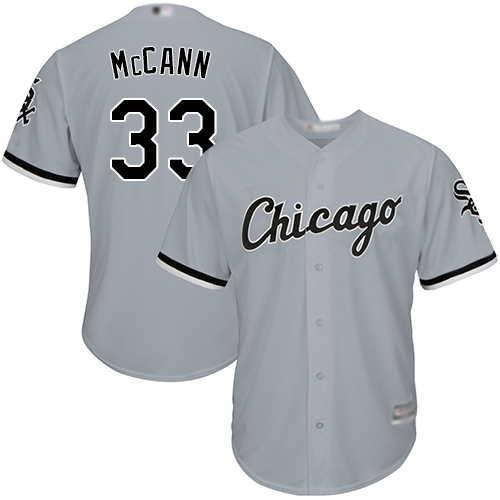 Chicago White Sox #33 James McCann Grey New Cool Base Stitched Jersey Men's