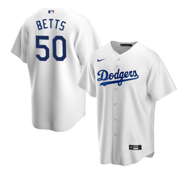 Men's Youth Women's Los Angeles Dodgers 50 Replica White Home 2020 Mookie Betts Jersey